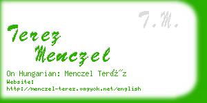 terez menczel business card